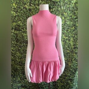 Zara Pink Puffball Mini Dress